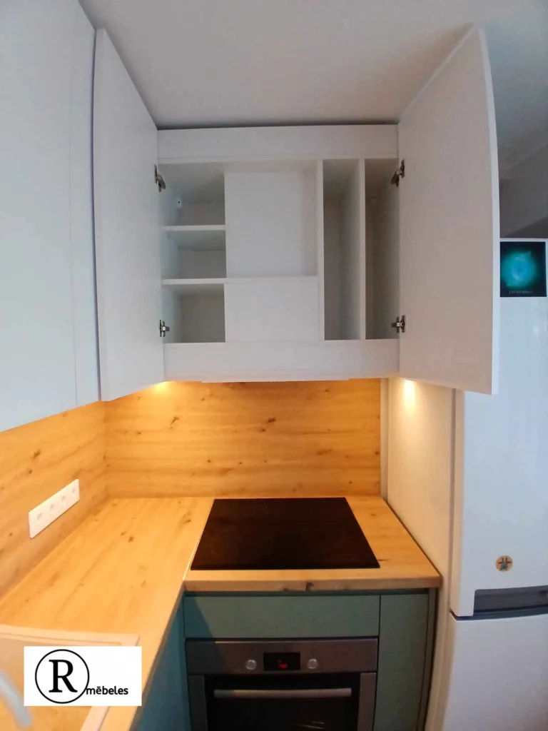 L tipa virtuves skapīši